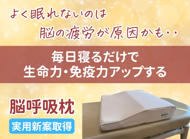 毎日寝るだけで免疫力・回復力が上がる！脳呼吸枕 | ラウレア整体院