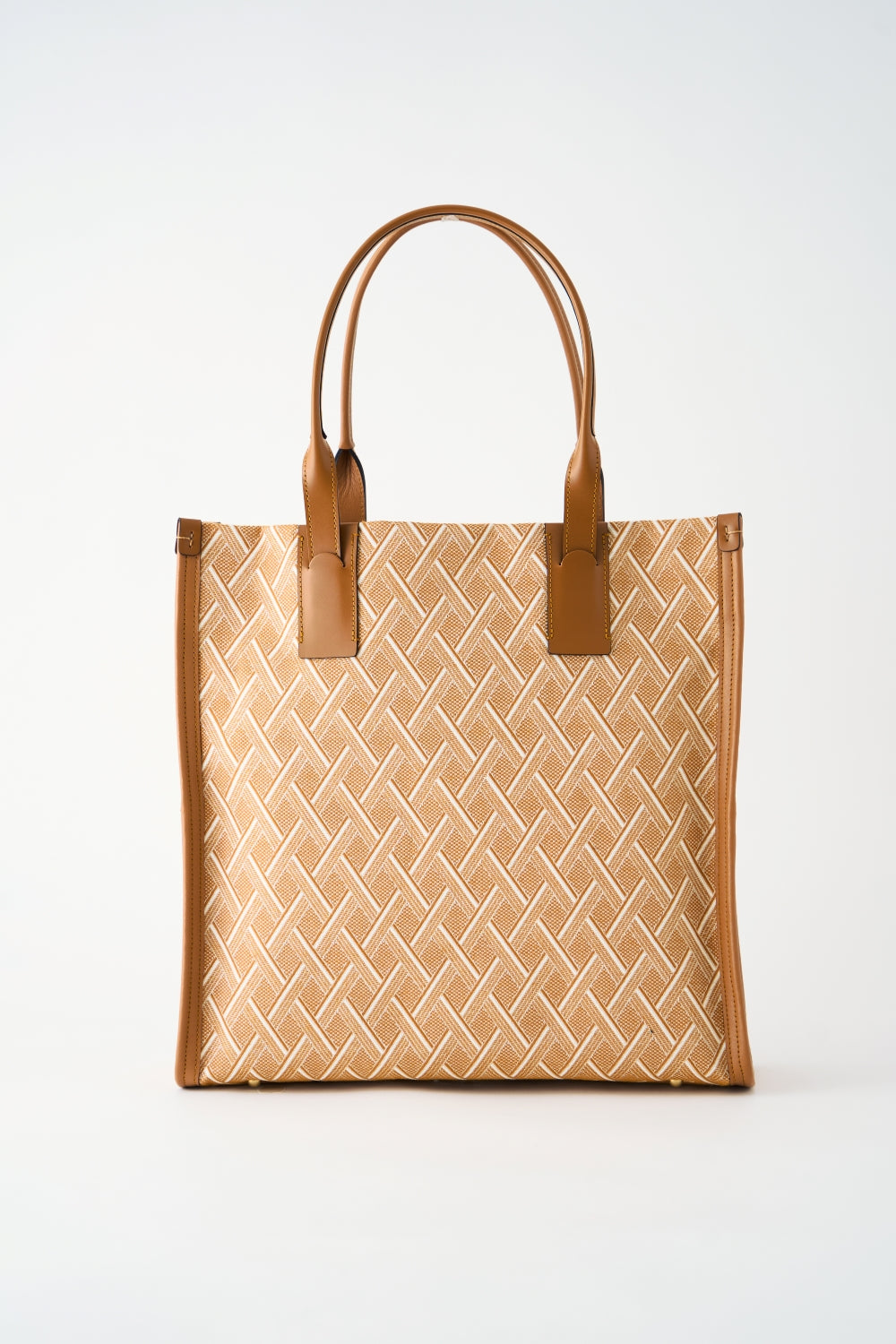 TOTE BAG CROSS PATTERN JACQUARD [L]【031535】 – LAQUOH