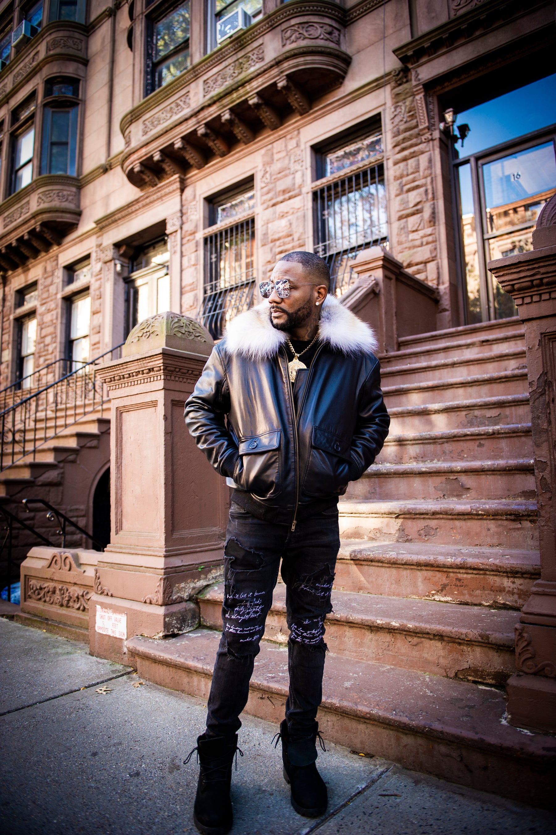 Men's Pilot Aviator Jacket With Simba Fox Collar – LeatherKloset