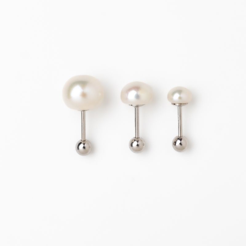 淡水パールスタッドピアス / オシャレをあきらめない、ママアクセ