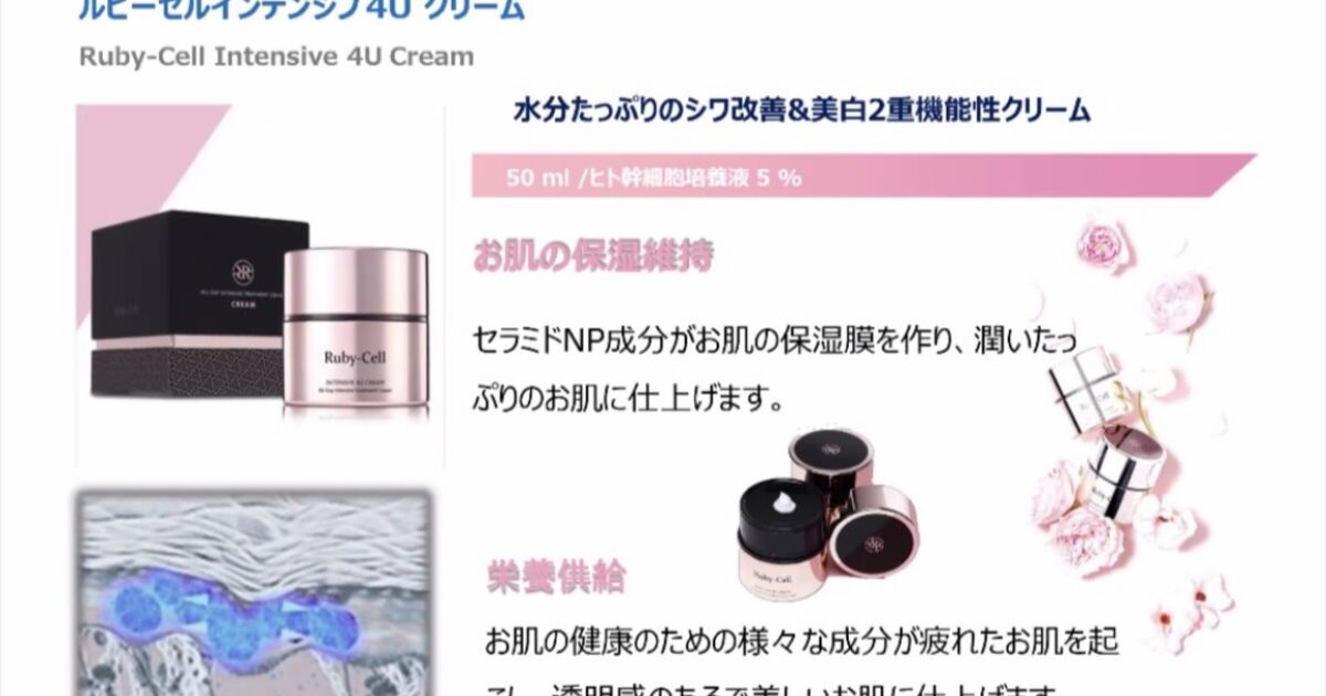 ルビーセルインテンシブ4Uクリーム(ヒト幹細胞培養液5％配合 ／50