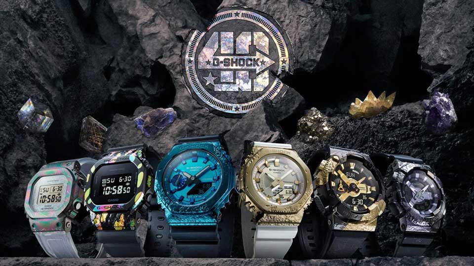 Gショック 鉱石がモチーフの40周年記念ウォッチ「アドベンチャラーズ