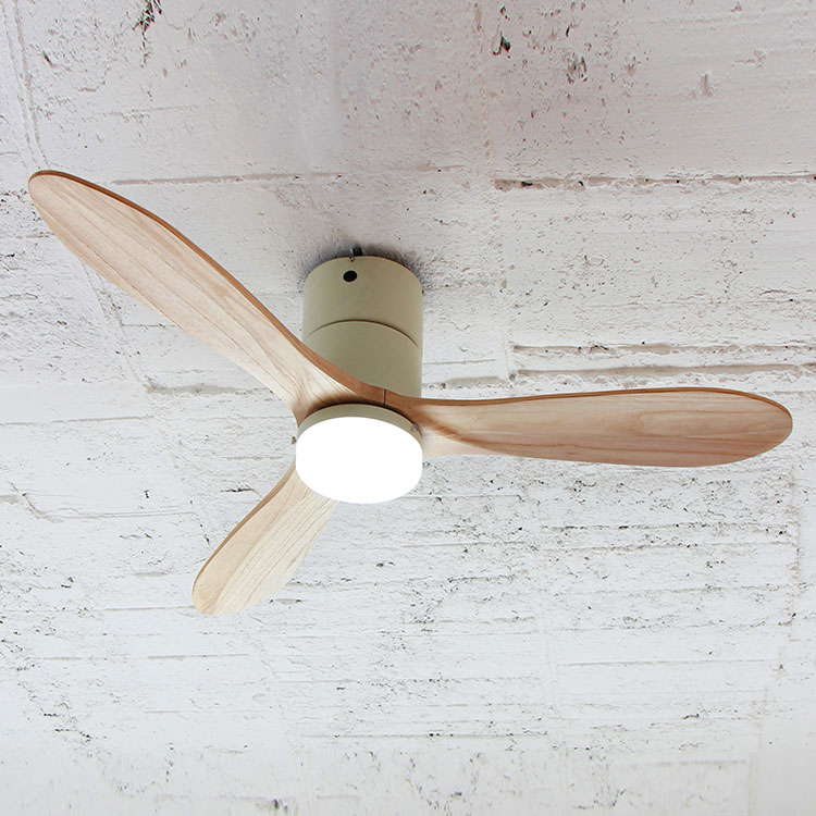 Modern Collection LED シーリングファン REAL wood blades (電球色