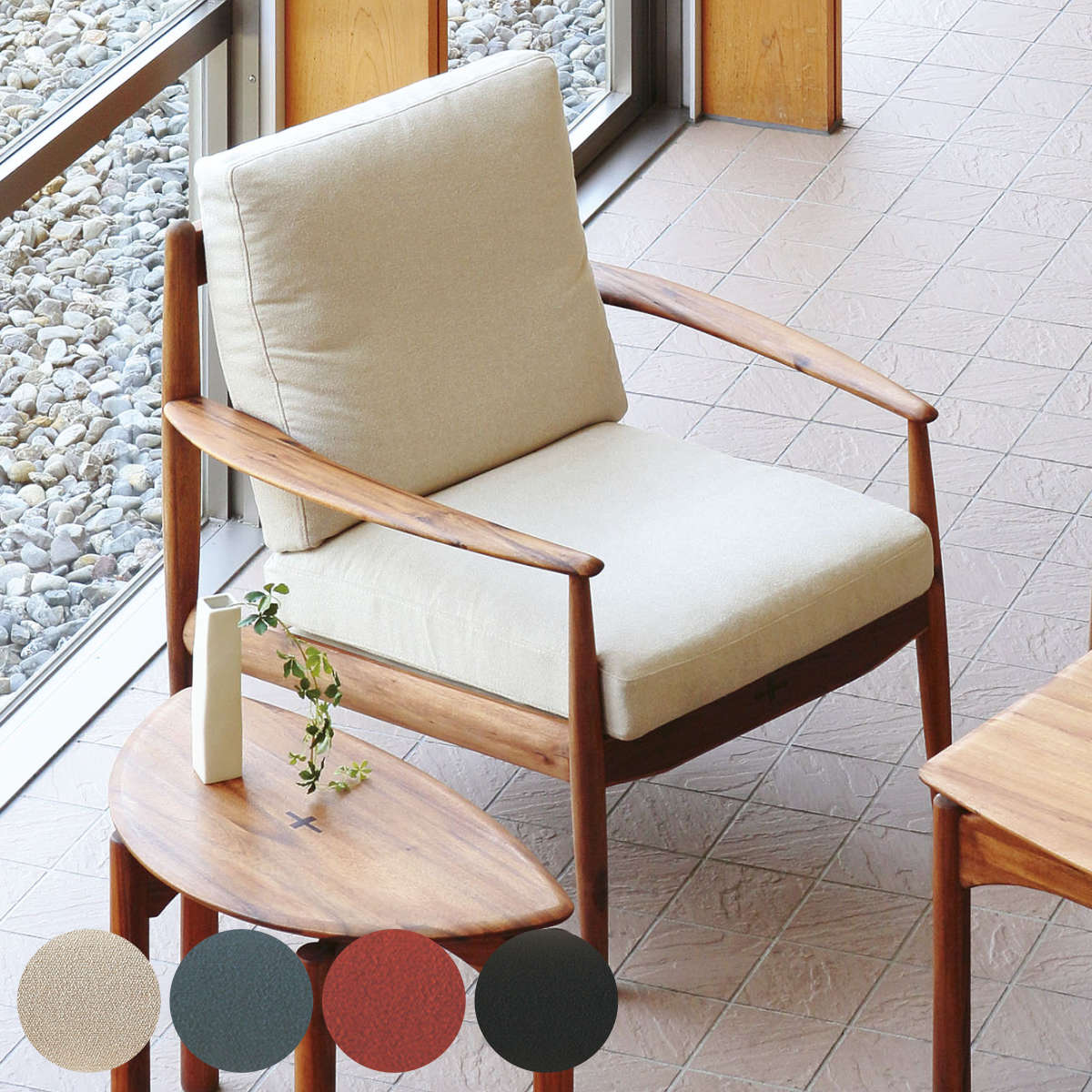 ソファ 1人掛け 幅76cm EDDA （ 開梱設置 エッダ ファブリック 撥水