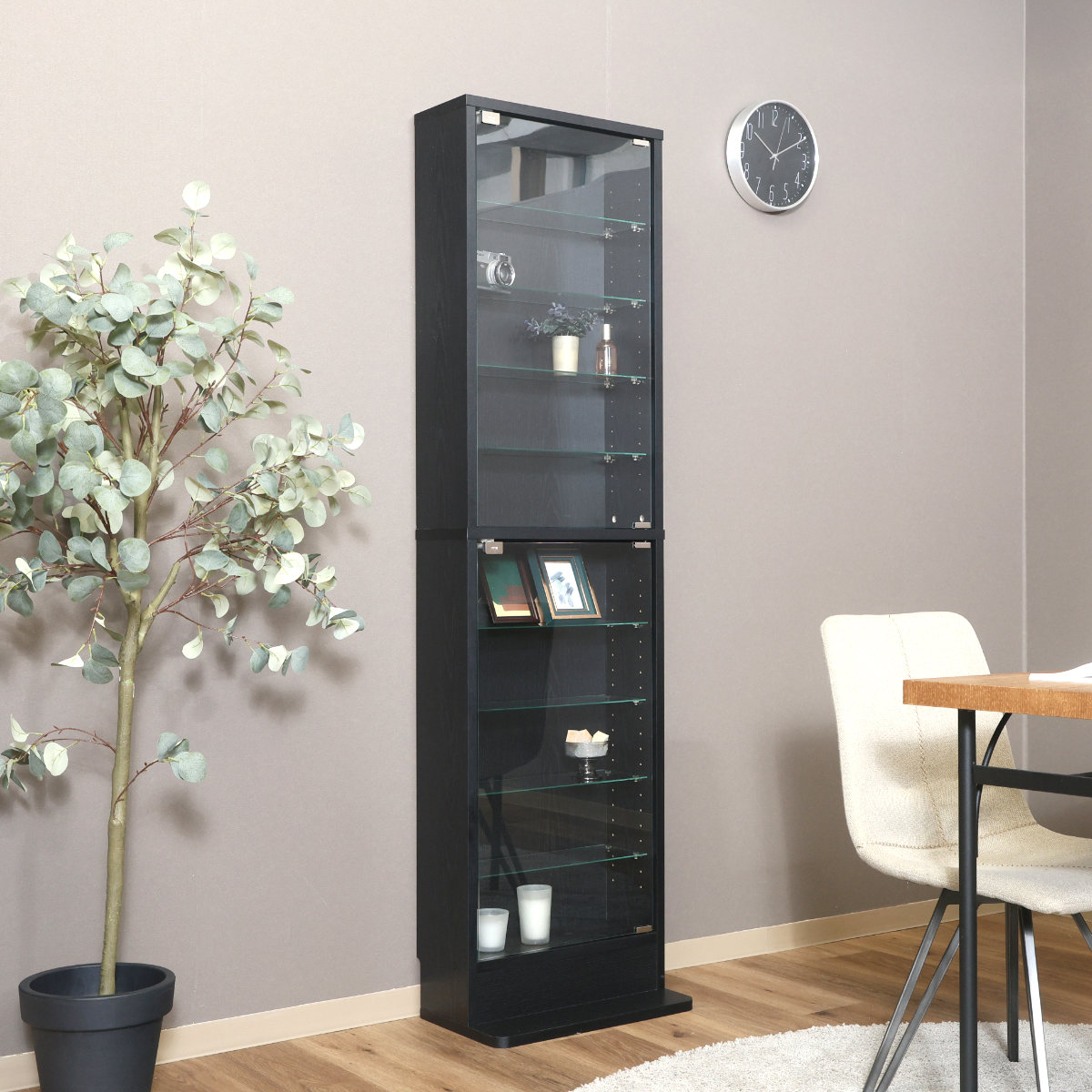 コレクションケース 幅48.5cm TOR ハイタイプ ガラス扉 （ ラック 棚