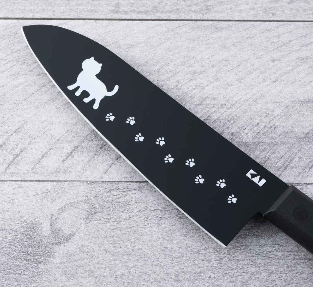 包丁 16.5cm Nyammy ねこの包丁 ステンレス製 貝印 （ 三徳包丁