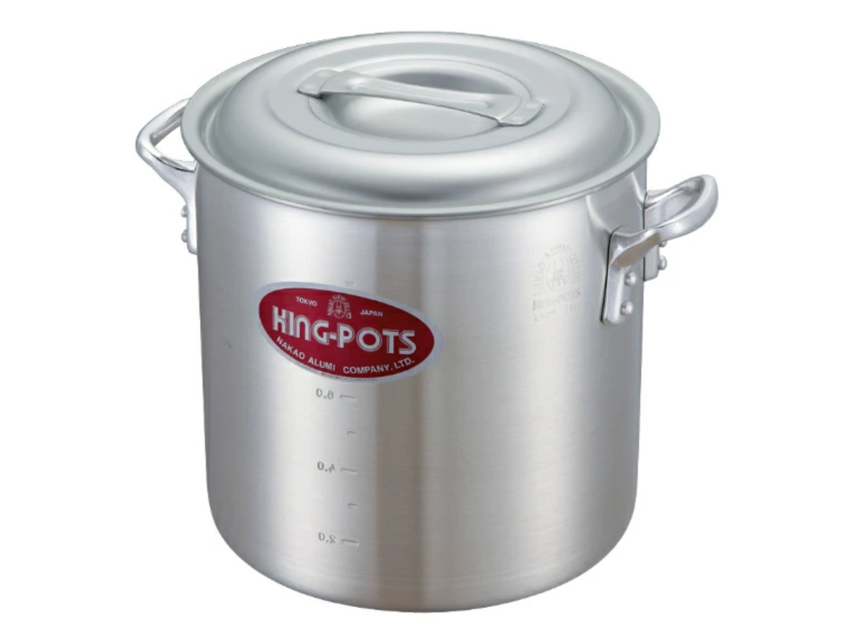 寸胴鍋 30cm 20L ガス火専用 キングポット 業務用 中尾アルミ 両手鍋