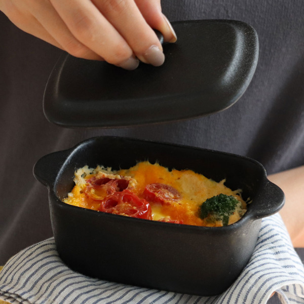 dショッピング |キャセロール 14.5cm 鋳物風 長方形 フタ付 陶磁器