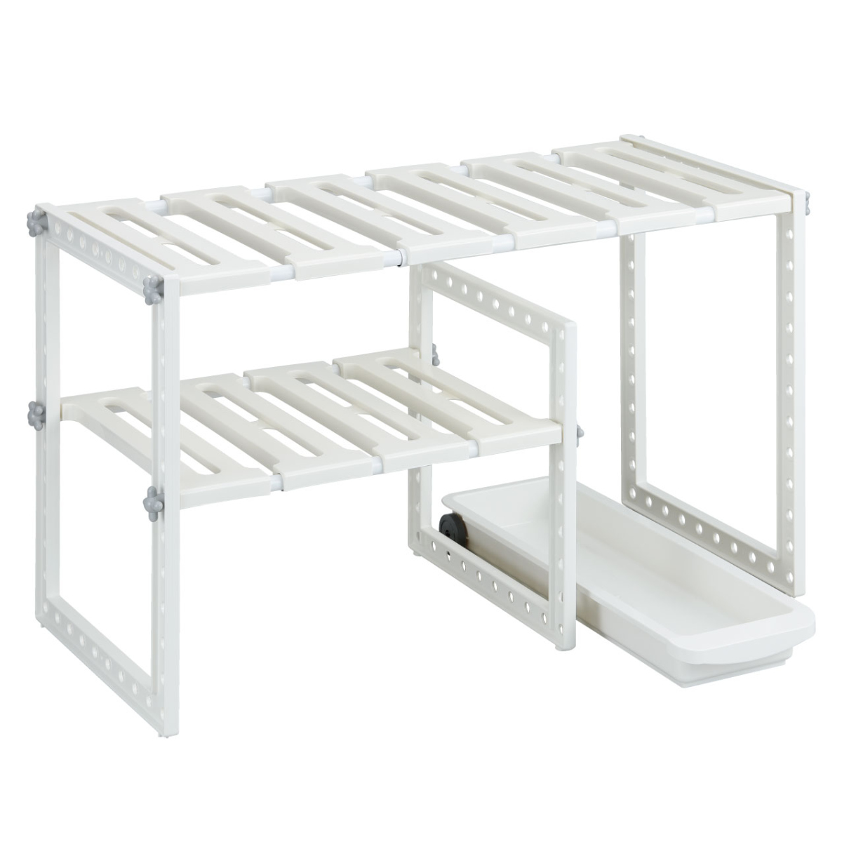 値下げ【中古品】シンプルセルフスタンド パン屋 トング・トレー 台