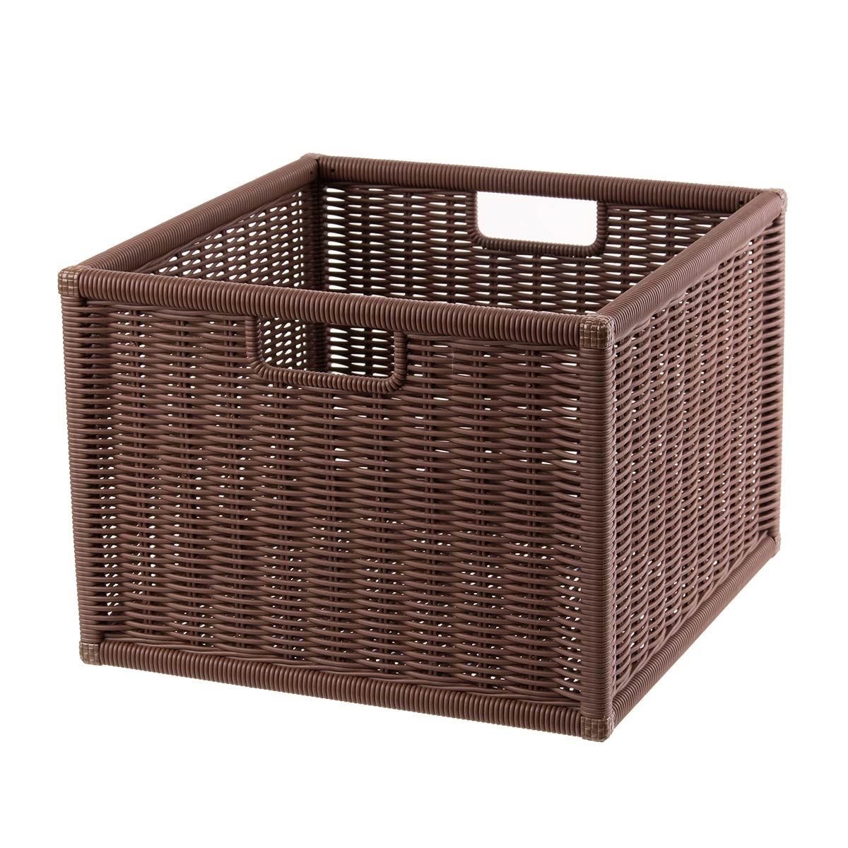 dショッピング |ラタン風収納ボックス 組み立て式 （ バスケット かご