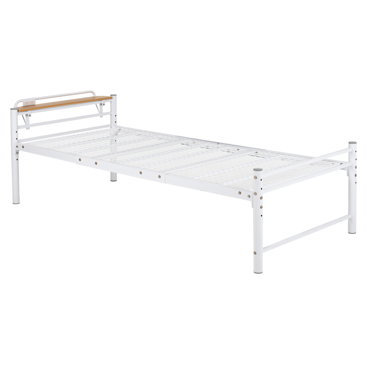 dショッピング |ベッド シングル ロング 高さ調節 4段階 パイプ 宮棚