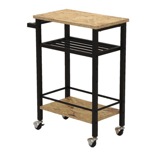 dショッピング |ワゴン 高さ73cm テーブルワゴン OSB 木製 キャスター