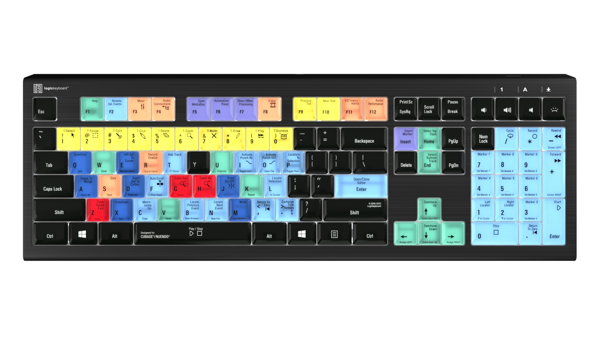 Shortcut keyboard Backlit - Steinberg Cubase & Nuendo - Windows