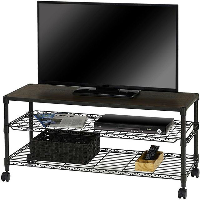 テレビ台 幅110cm 3段 ルミナスノワール 幅111×奥行41×高さ52cm NO1152