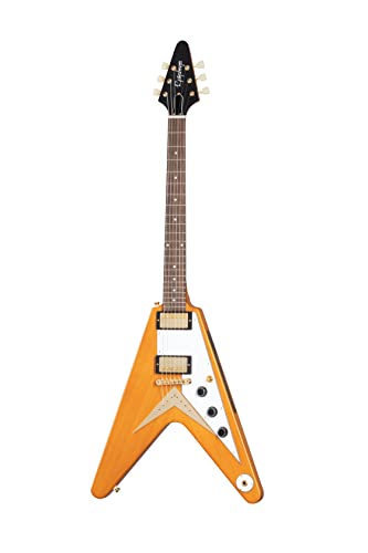 Amazon.co.jp: Epiphone Korina Flying V Aged Natural エレキギター