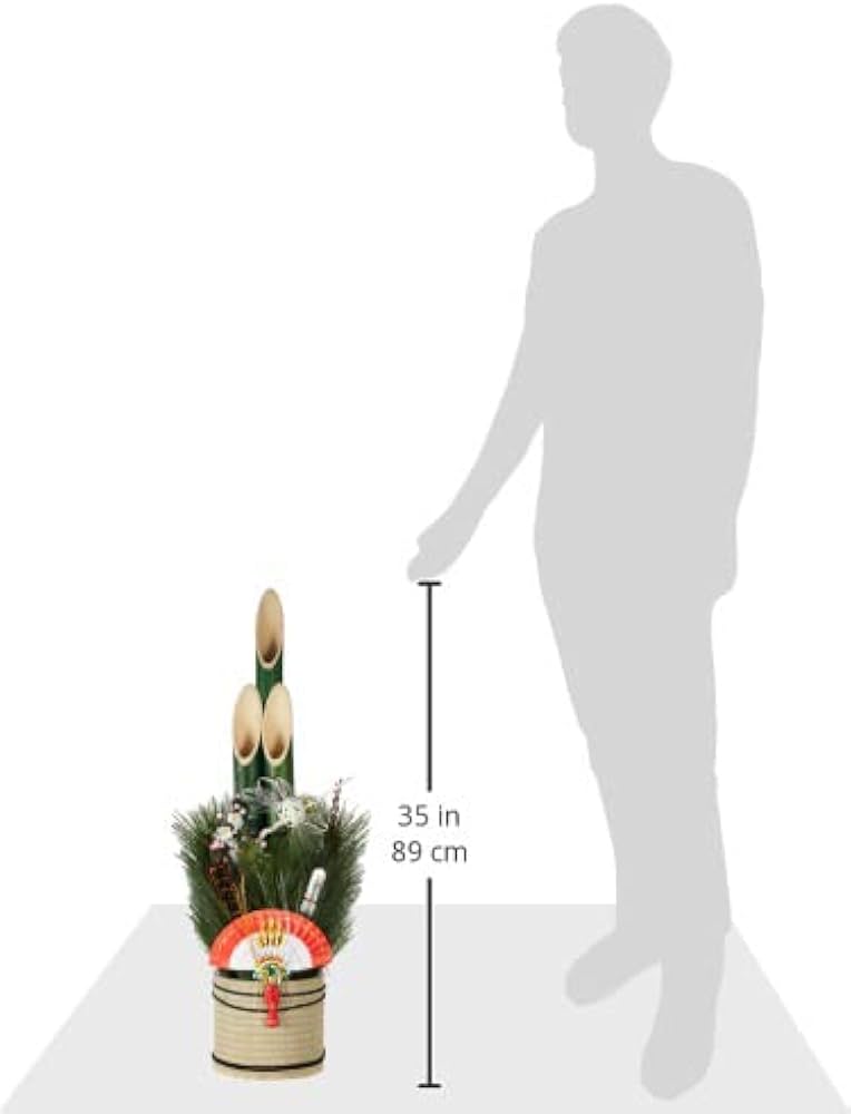 Amazon | 秀〆 門松 正月飾り 玄関飾り 置物 特大 90cm 竹 M-090
