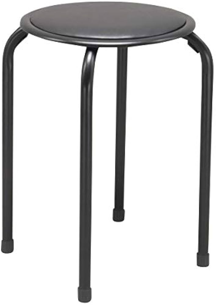 Amazon.co.jp: パイプ椅子 【8脚】（オールブラック色） スタッキング