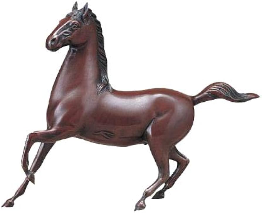Amazon.co.jp: 高岡銅器 銅製置物 道具芳山作 勇馬 10号 49-03