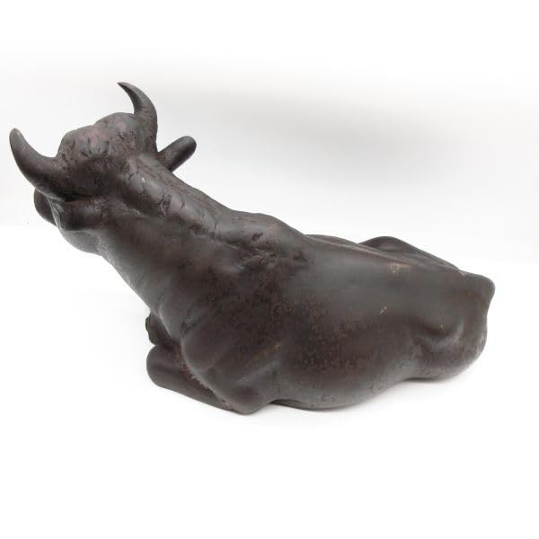 Amazon.co.jp: 昭和レトロアンティーク鉄製鋳物鉄8kg牛置き物オブジェ