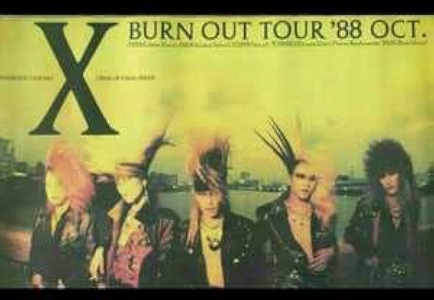 X JAPAN BURN OUT TOUR '88 OCT. ツアー ポスター