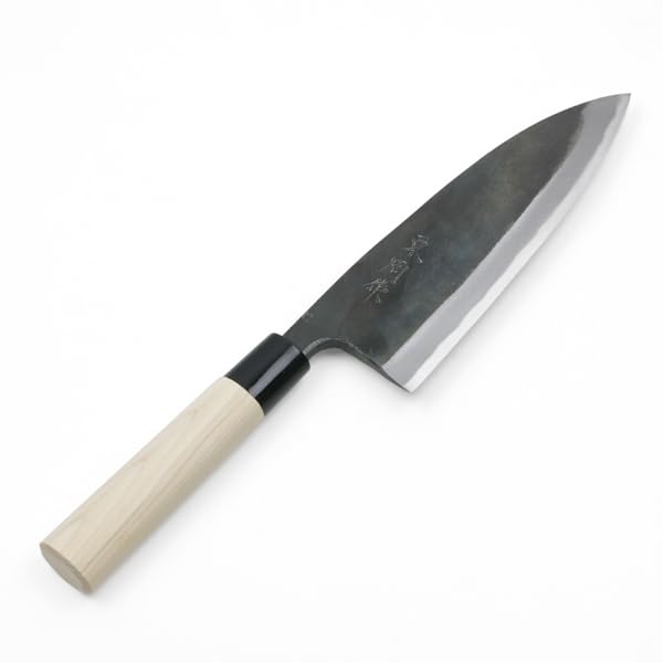 Amazon | 包丁 土佐火造り鍛造 両刃黒打出刃180mm | ほんまもん | 出刃包丁