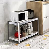 Amazon｜スチールラック キッチンラック ステンレス製 レンジ台 多段式