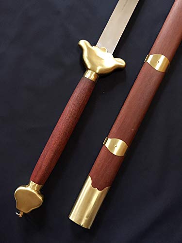 Amazon.co.jp: 中国武術 剣 伝統 武器 双手剣 （鞘付き） 少林寺