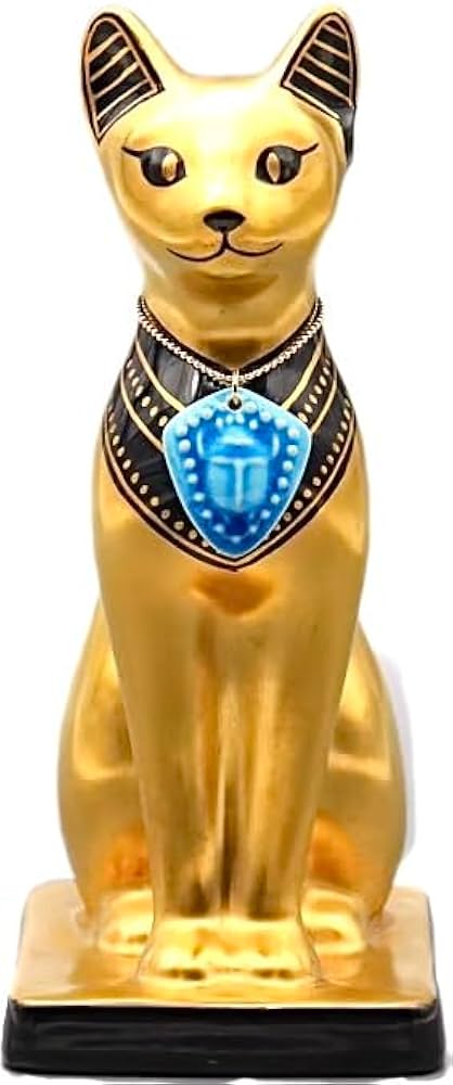 Amazon.co.jp: 幸兵衛窯 金彩 オーナメント バステト ペンダント付 猫