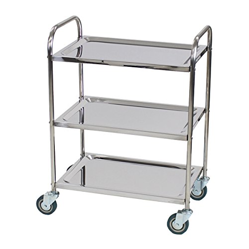 Amazon.co.jp: ステンレス台車 3段 総耐荷重180kg ステンレスワゴン