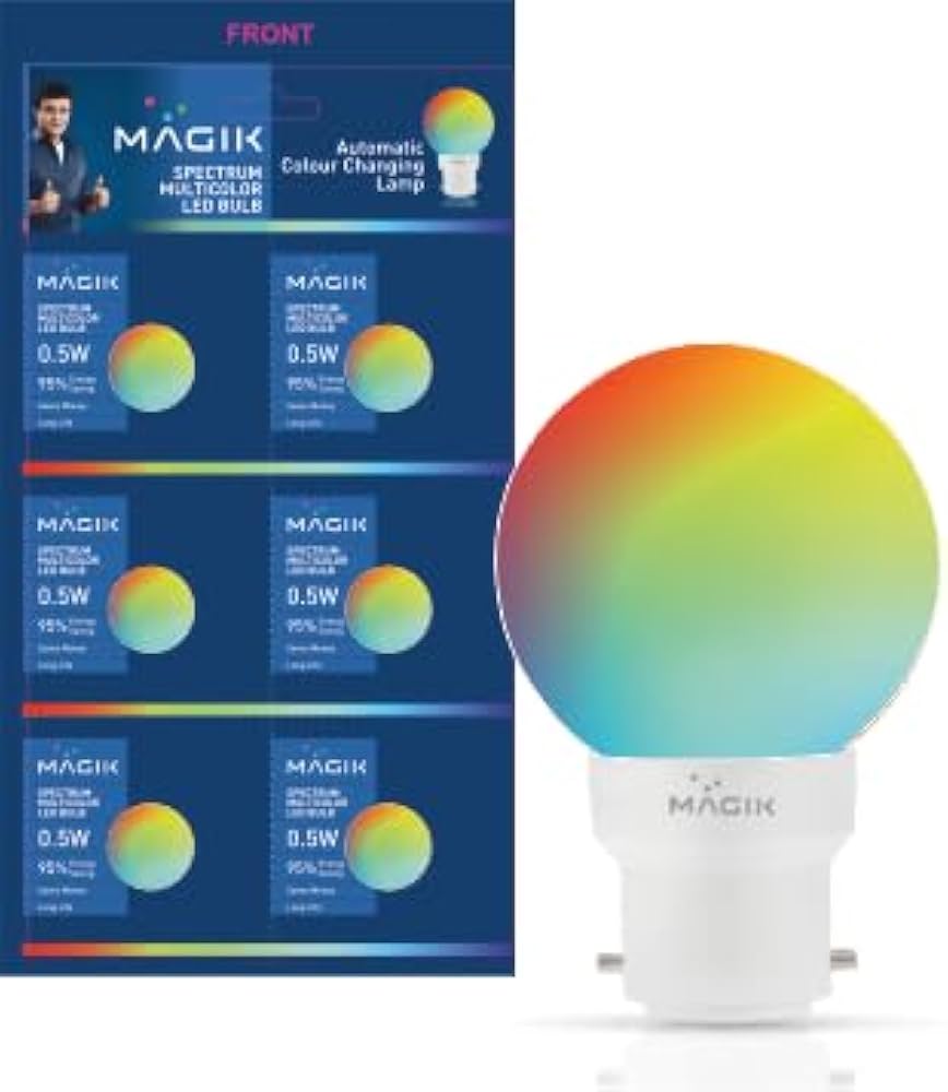 Buy MAGIK Spectrum 0.5W LED Bulb (Multicolor) | Decorative Night