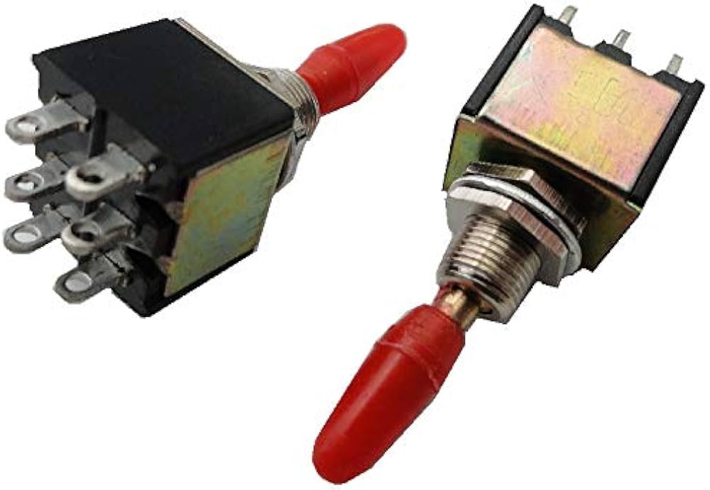 Amazon.co.jp: ON-ON 2回路2接点 220V3A トグルスイッチ 左右が