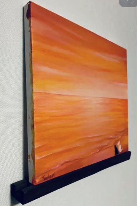 Amazon.co.jp: 白猫と黒猫シリーズ 夕焼けの海 描き下ろし : ホーム