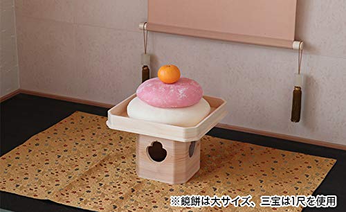 Amazon.co.jp: 受注生産品 お鏡餅【紅白】 樹脂製 大サイズ 三升重ね