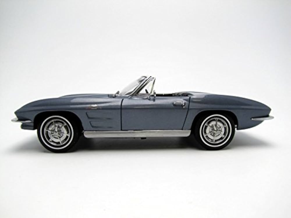 Buy 1963 Chevrolet Corvette Sting Ray Convertible Silver Blue 1:18