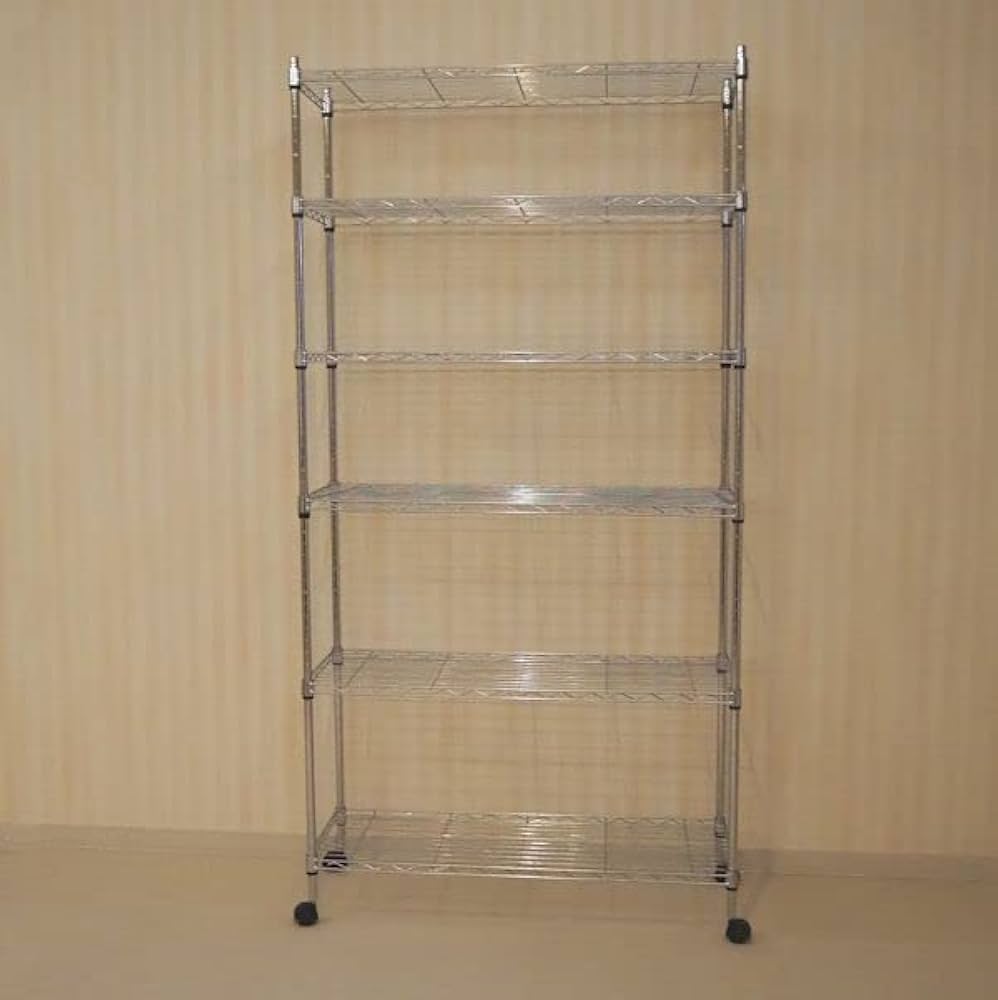 Amazon｜スチールラック 6段 幅90 奥行き35 高さ180cm キャスター付き