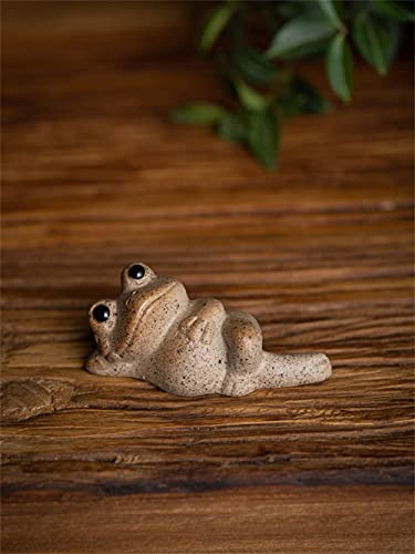 Amazon.co.jp: Fmtop-JP 茶道 茶具置物 茶ペット 可愛い カエル 茶玩