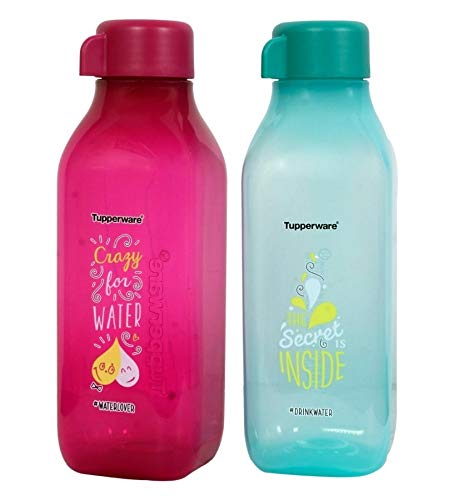 Amazon.com: Tupperware Aquasafe Square Bottle Set, 500ml, Set of 4