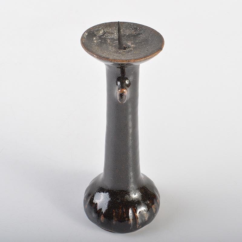 Amazon.co.jp: 瀬戸焼 瀬戸黒 祖母懐 火灯 燭台 時代箱 C R7015 : おもちゃ