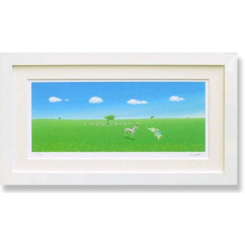 Amazon.co.jp: 絵画 版画 葉祥明（ ようしょうめい ）・はちぞうのぼく