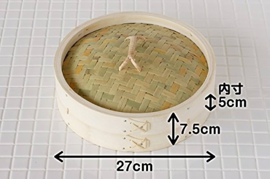 Amazon｜【かごや】竹 中華セイロ(蒸篭・蒸し器)27cm ステンレス鍋付