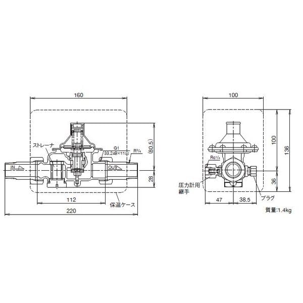 Amazon | ベン 弁慶 減圧弁 戸別給水用 0.20MPa セット 新基準適合 20A