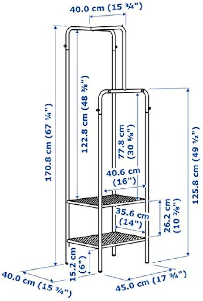 Amazon｜IKEA Nikkeby 衣類ラック レッド 17 3/4x66 7/8 504.515.04