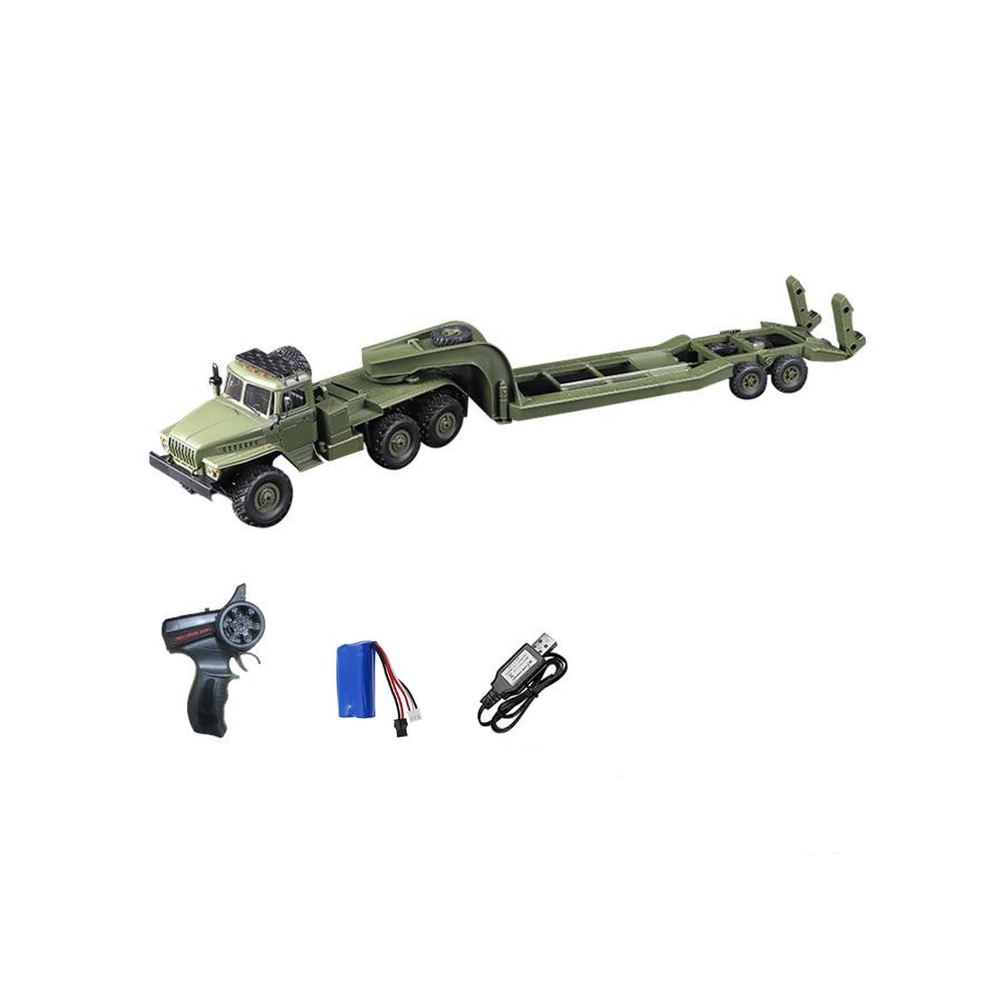 Amazon.com: Kafoopolly WPL B36-3 RC Military Trailer, 2.4G 1/16