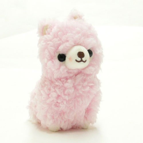 Amazon.co.jp: アルパカぬいぐるみ もふもふ ピンク SS(17cm) キュート