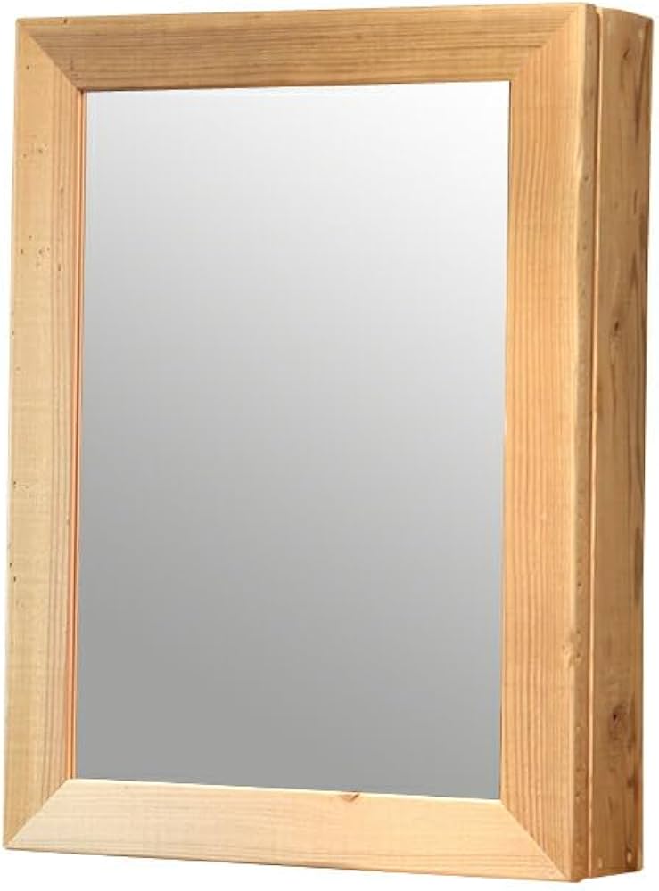 Amazon.co.jp: WOODPRO 古材フレーム ミラー キャビネット Lサイズ 幅