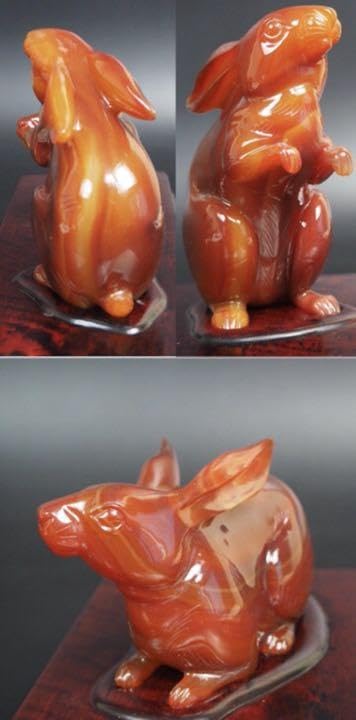 送料無料 名工土橋正市作 極上瑪瑙彫刻馬置物 共箱・作歴・証明書 送料