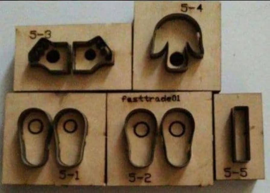 Amazon.co.jp: ミニチュア シューズの木板 抜き型 パンチ 型紙 レザー