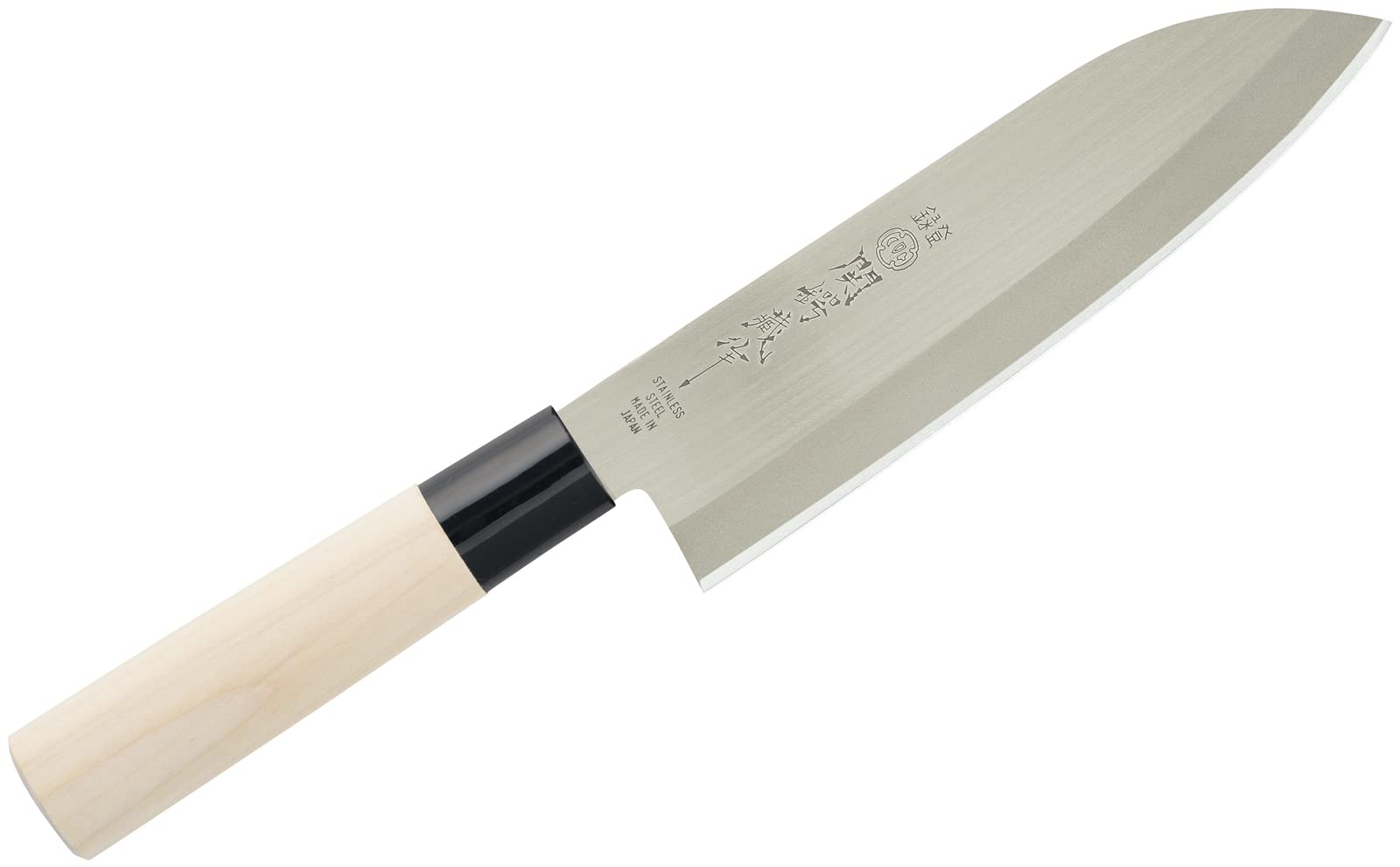 Amazon｜ヤクセル 関鍔蔵作 三徳包丁 片刃 175mm 日本製 初心者向け 和