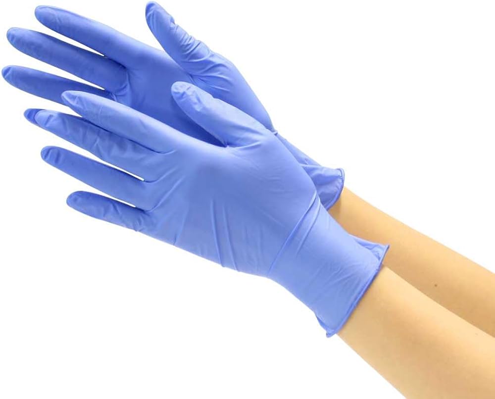 Amazon | 川西工業 ニトリル 極薄手袋 粉なし 100枚入 #2039 ブルー SS