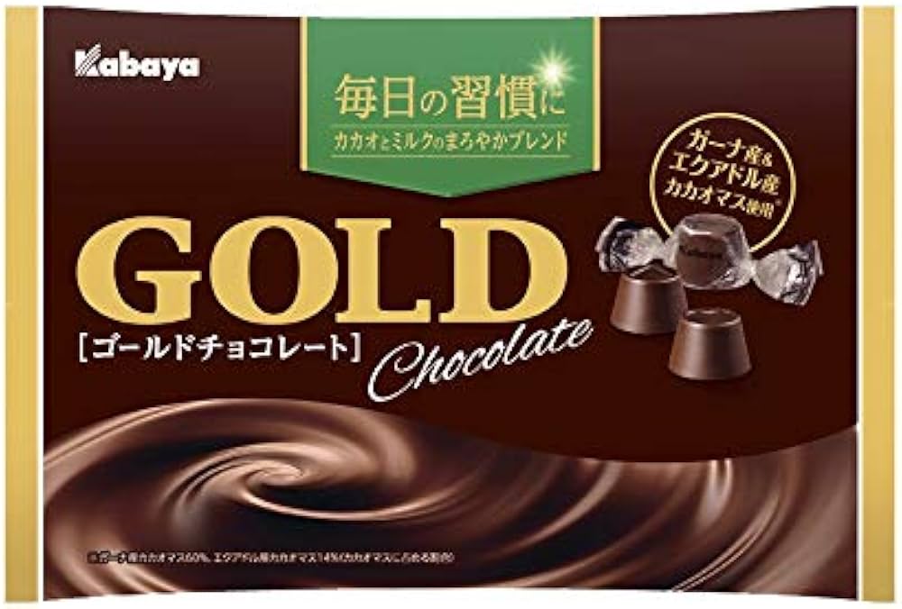 Amazon | カバヤ ゴールドチョコレート 183g×6袋 | カバヤ食品 | 板